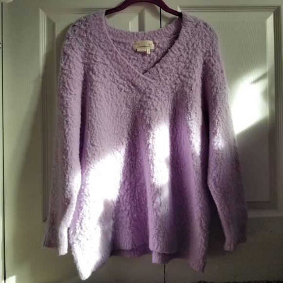 Anthropologie Women's Sweater Small Purple Simone Lavender Wool Alpaca Blend - Picture 4 of 7